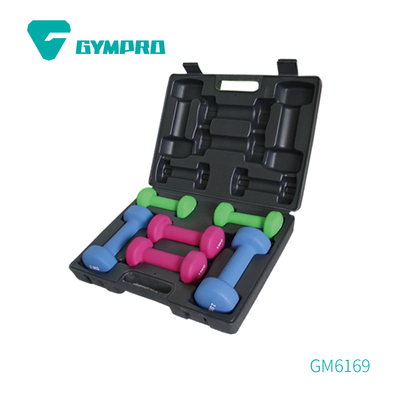 6KG NEOPRENE DUMBBELL SET WITH PE BOX